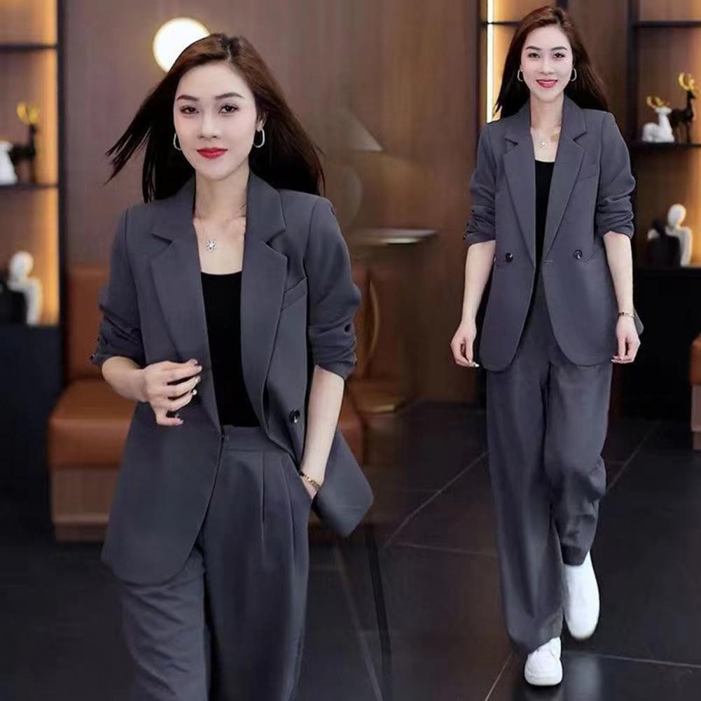 Women'S Formal Wear With Pants - Women Coat Pants Set Formal Coat