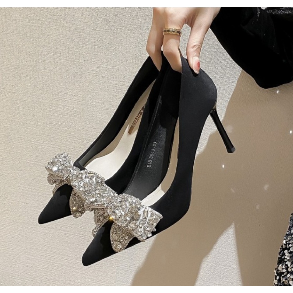 Women'S Formal Wear For Wedding - Designer New Fashion Bowknot Pointed Toe