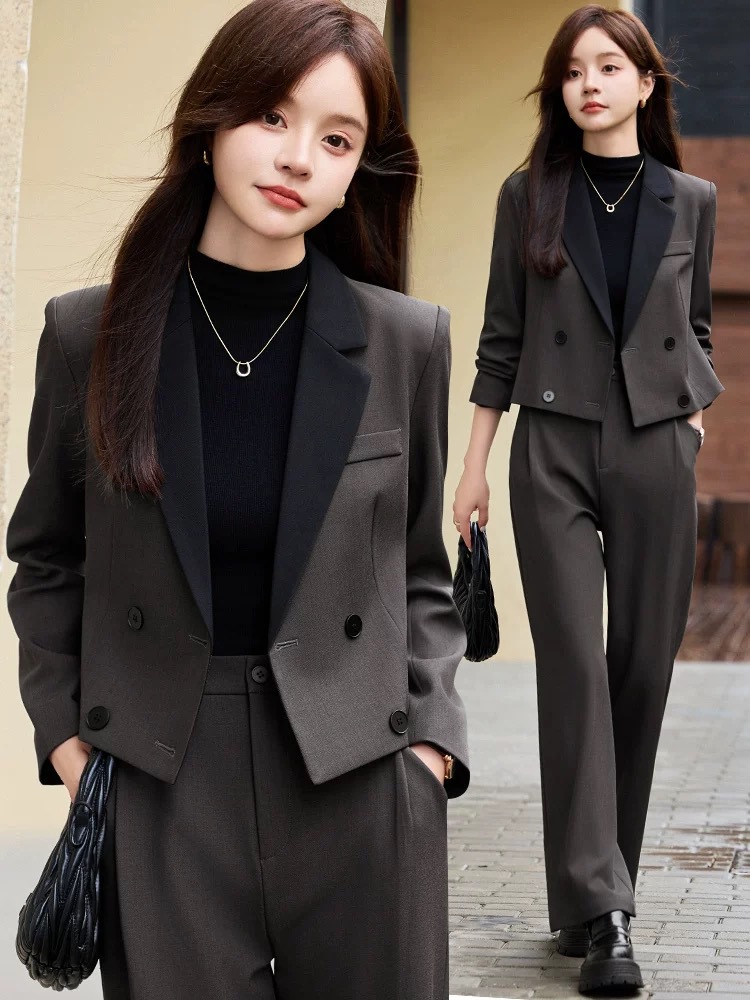 Women Formal Wear Shirts - Gray short blazer for women, new
