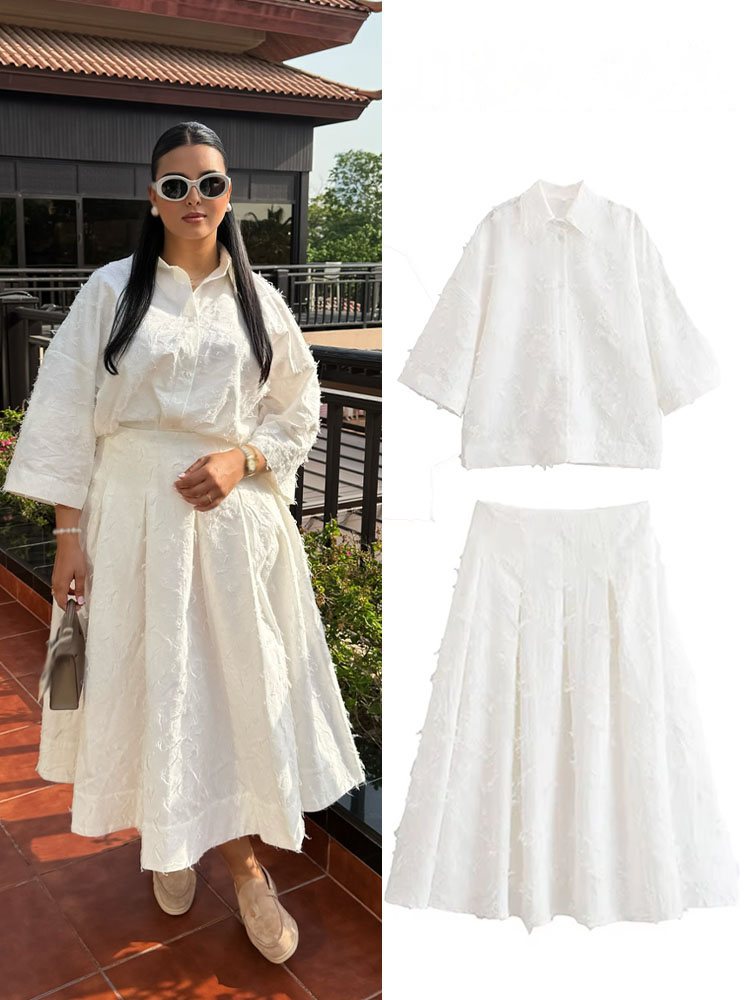 HH Women Tassel Sets White Tur - Pencil Skirt Midi avaliação e preço