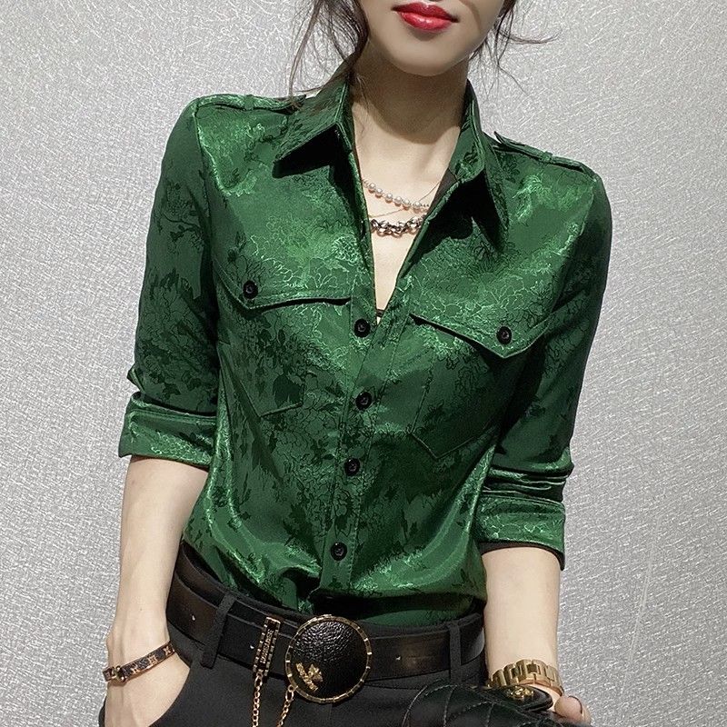 Female Tops Spring and Autumn  - Women Formal Office Wear Tops avaliação e preço