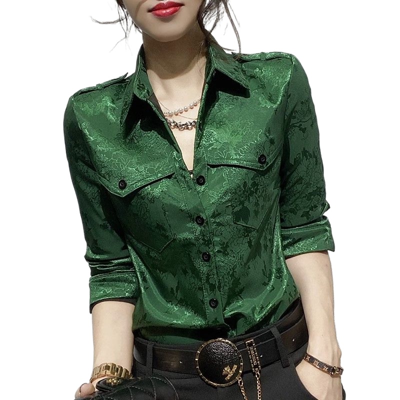 Female Tops Spring and Autumn  - Women Formal Office Wear Tops avaliação e preço