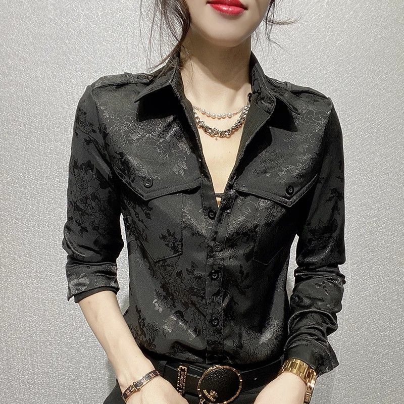 Female Tops Spring and Autumn  - Women Formal Office Wear Tops avaliação e preço