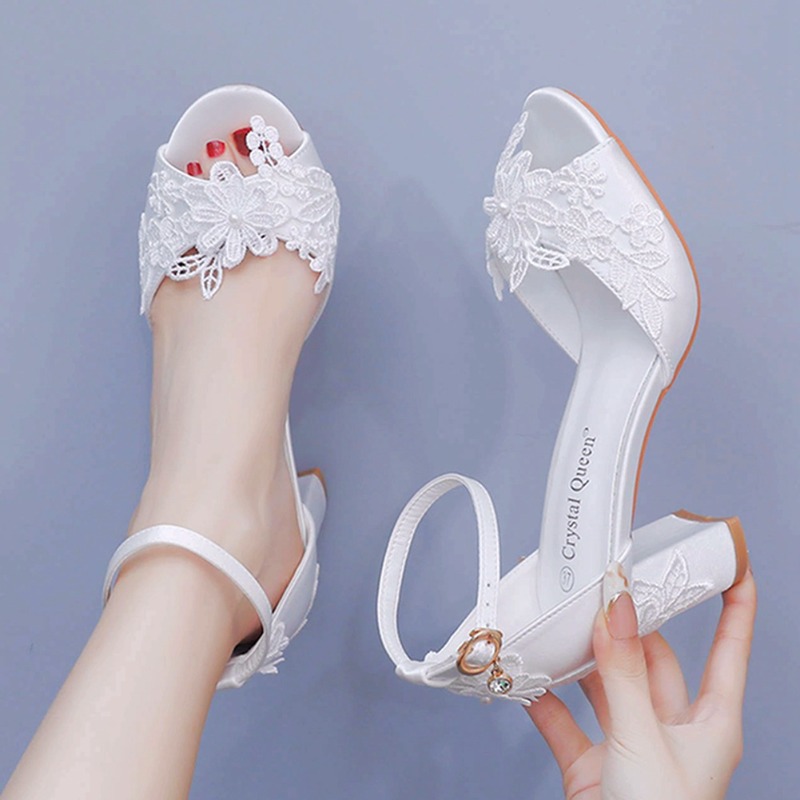 Women White Silk High Heels Su - Women'S Formal Wear For Wedding avaliação e preço