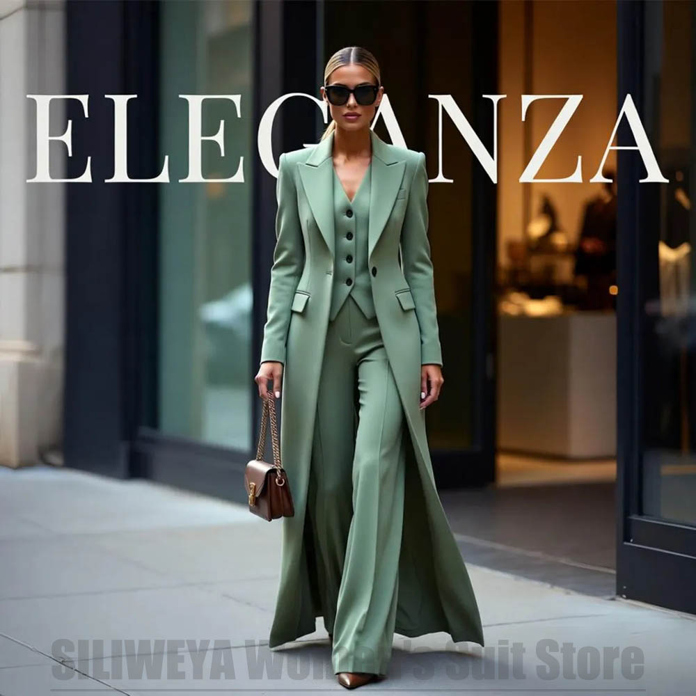 Chic Women's Suit Set Three Pi - Women Formal Wear Shirts avaliação e preço