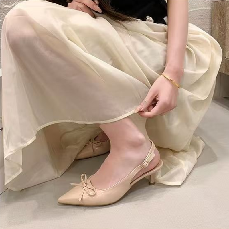 Women Patent Leather Bow Point - Women Formal Office Wear Shoes avaliação e preço