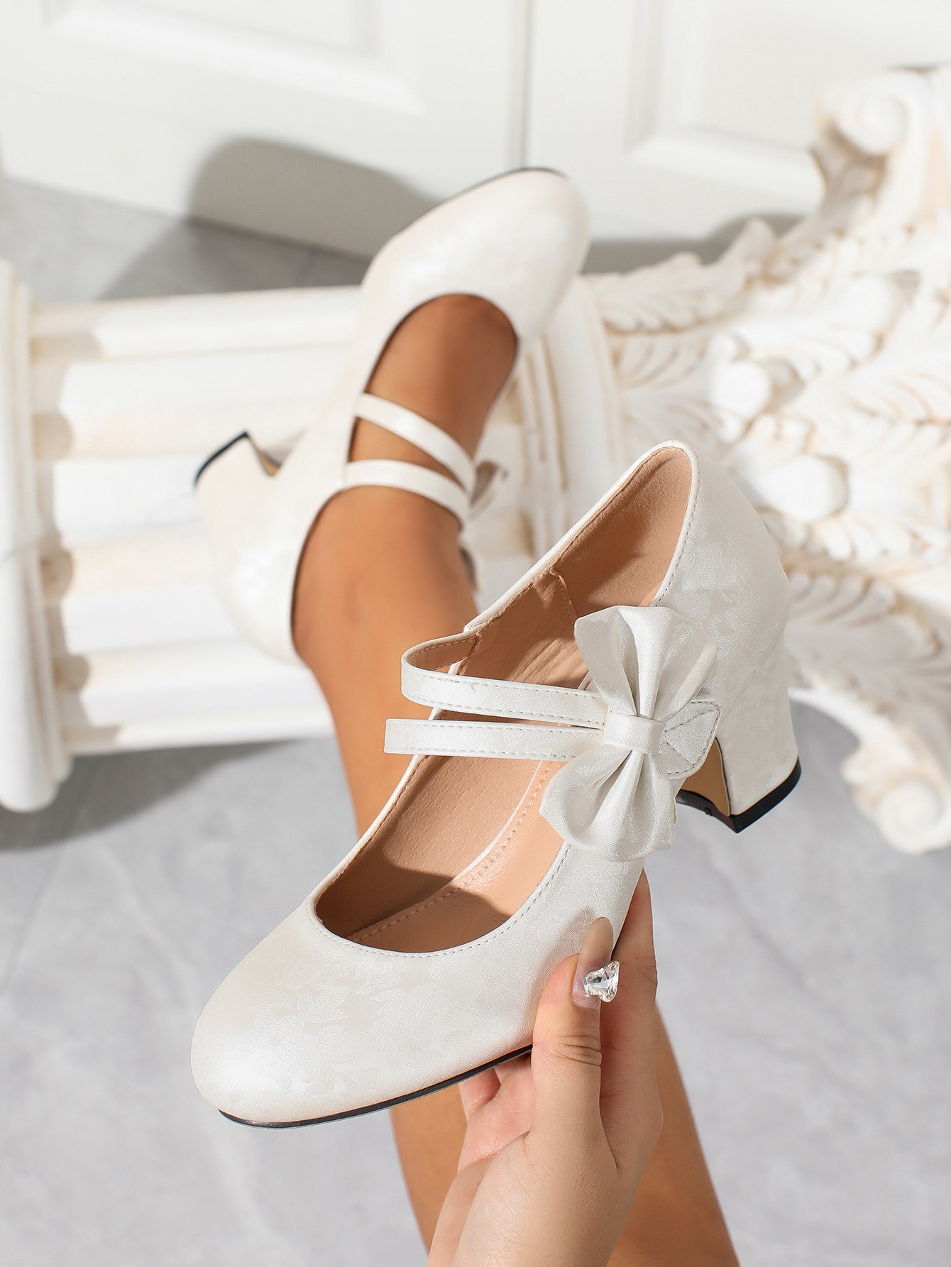 Large size women's shoes bow M - Women Formal Office Wear Shoes avaliação e preço