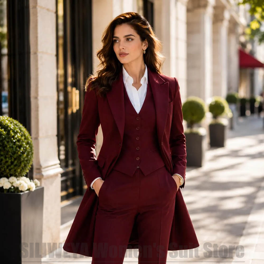 Fashion Women 3 Piece Suit Ele - Women Formal Wear Shirts avaliação e preço