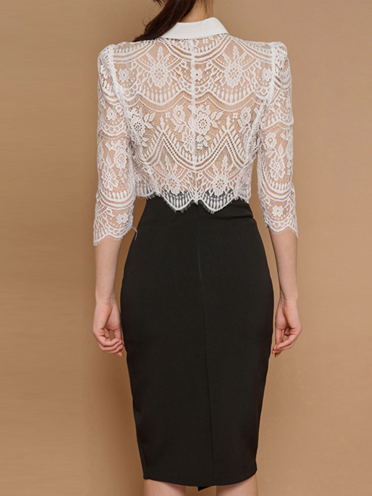 Summer Sexy 2 Piece Outfit Ele - Pencil Skirt Midi avaliação e preço