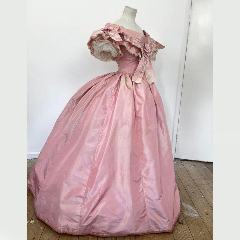 1850s 1860s Victorian Dancing  - Women'S Formal Wear For Wedding avaliação e preço