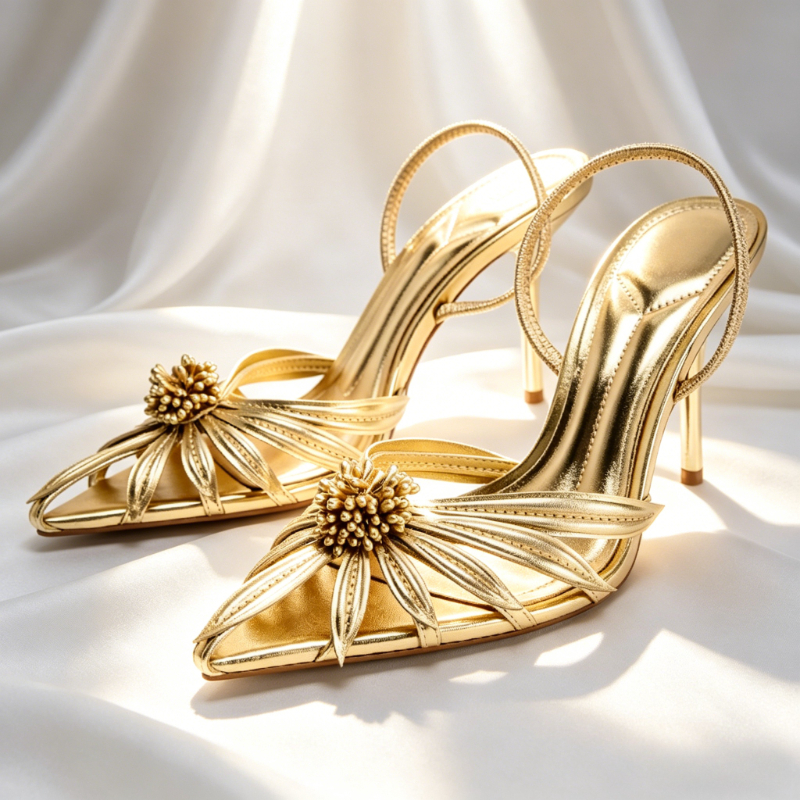 Luxury Gold Floral Detail Slin - Women'S Formal Wear For Wedding avaliação e preço