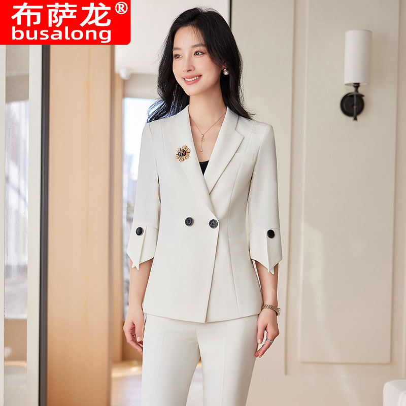 Spring Summer New Yellow Suit  - Women Formal Wear Shirts avaliação e preço