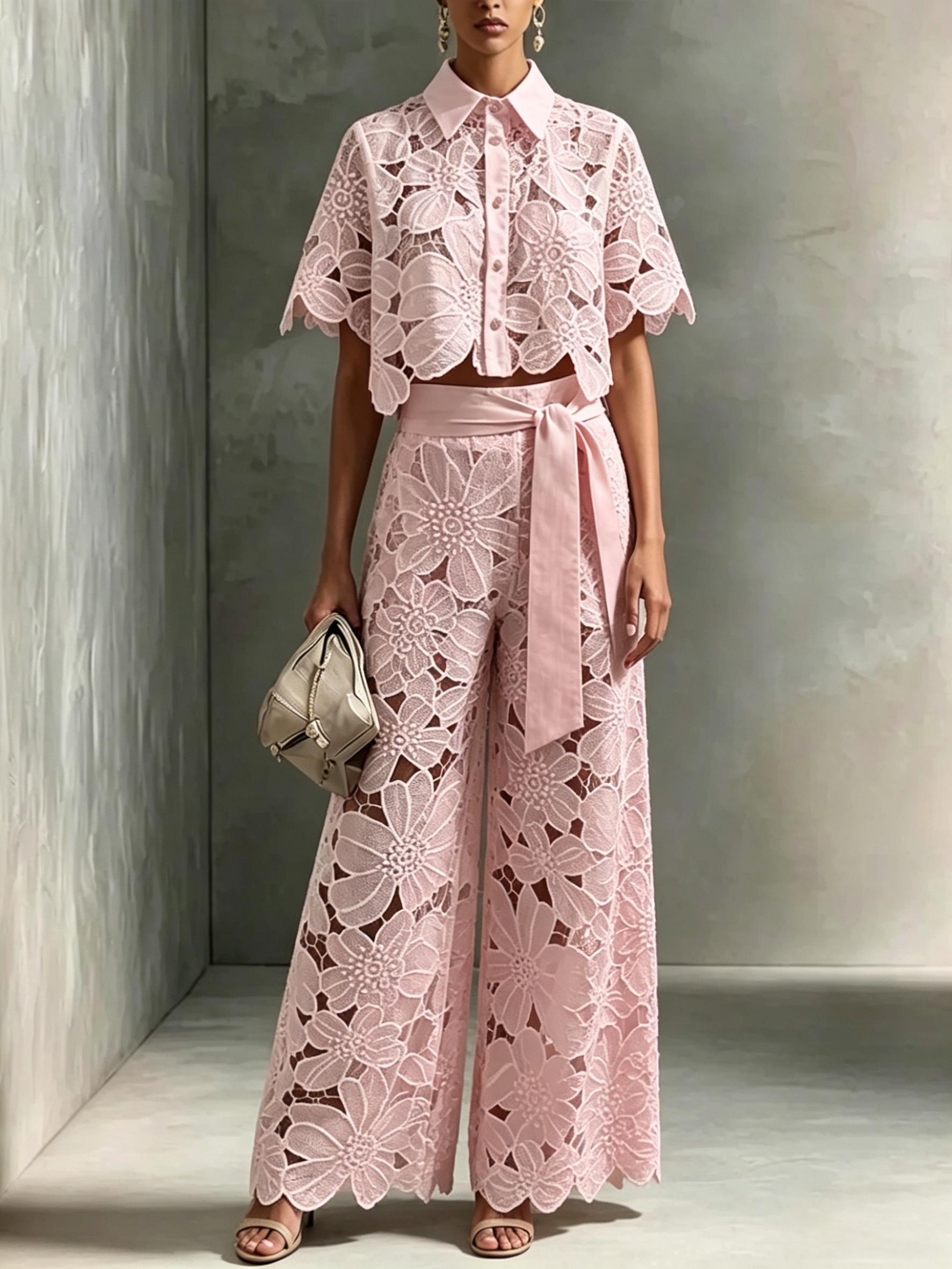 Elegant Women's Sets Sexy Lace - Women'S Formal Wear With Pants avaliação e preço