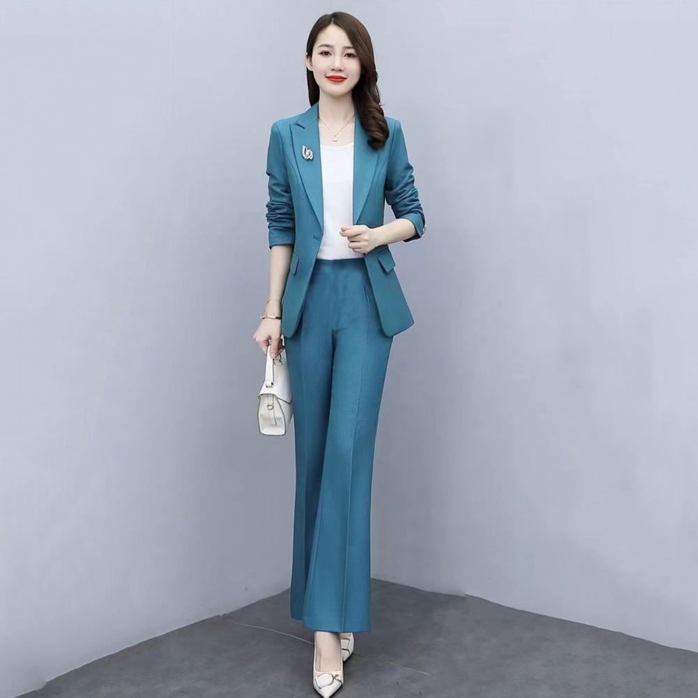 2 Pcs/Set Lady Formal Coat Pan - Women'S Formal Wear With Pants avaliação e preço