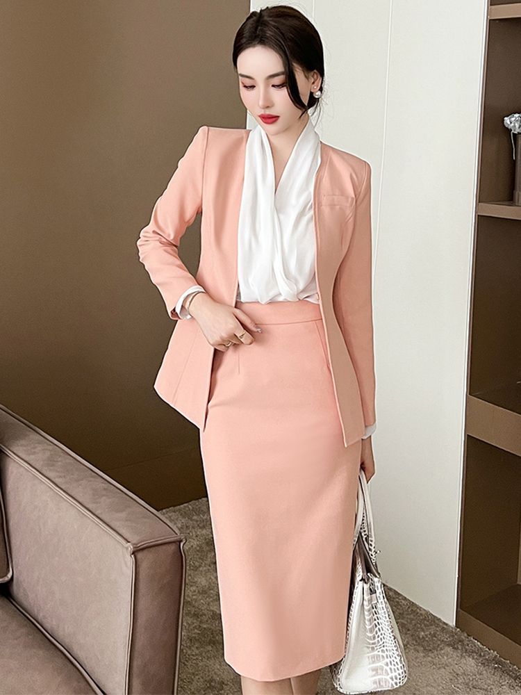 Spring Autumn 2 Piece Outfit S - Pencil Skirt Midi avaliação e preço