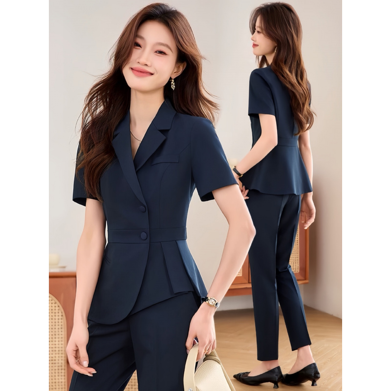 Navy blue women's thin profess - Women Formal Wear Shirts avaliação e preço